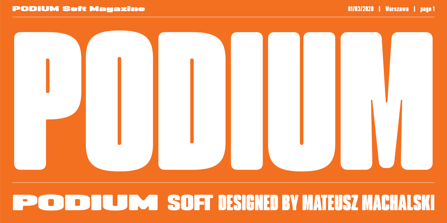 PODIUM Soft Bold Font preview